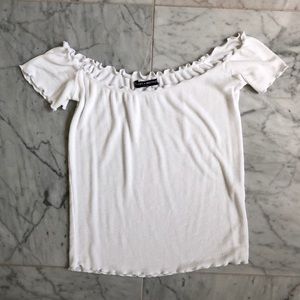 White off the shoulder top